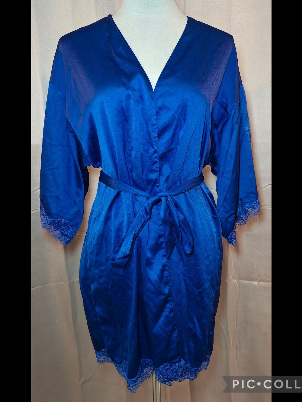 🔮2019 Victoria’s Secret Royal Purple Satin Lace Kimono Robe🔮